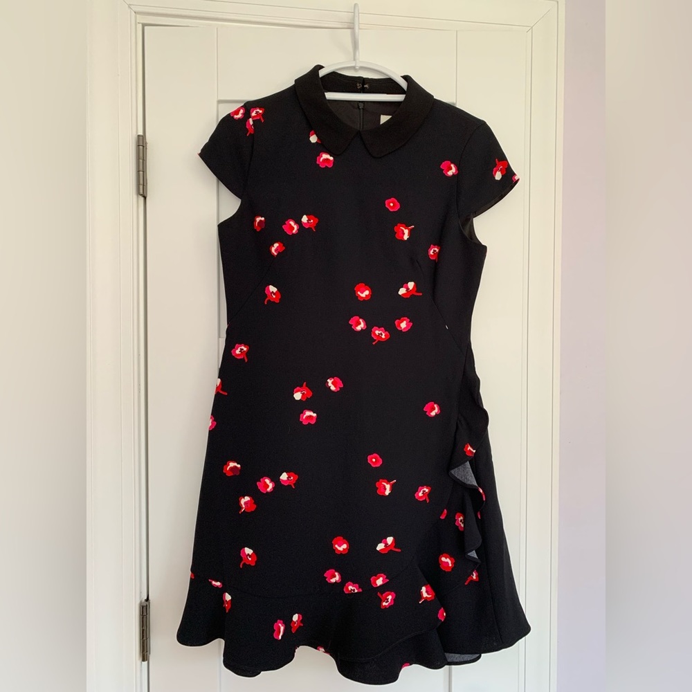 NWT KATE SPADE PETITE FLORALS RUFFLE DRESS